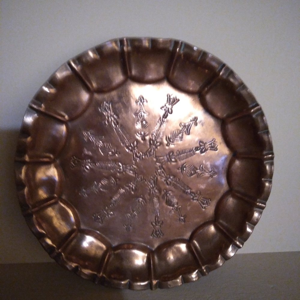 Vintage Arabian Copper Plate